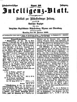 Aschaffenburger Zeitung Samstag 25. Januar 1868