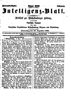 Aschaffenburger Zeitung Donnerstag 10. Dezember 1868