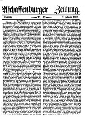 Aschaffenburger Zeitung Sonntag 7. Februar 1869
