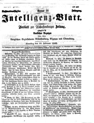 Aschaffenburger Zeitung Samstag 13. Februar 1869
