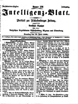 Aschaffenburger Zeitung Samstag 12. Juni 1869