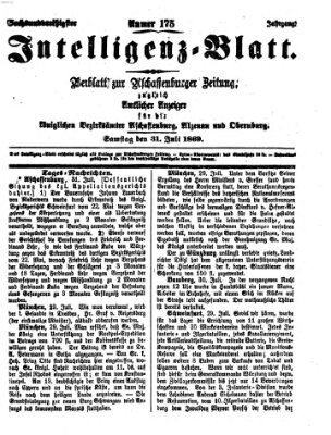 Aschaffenburger Zeitung Samstag 31. Juli 1869
