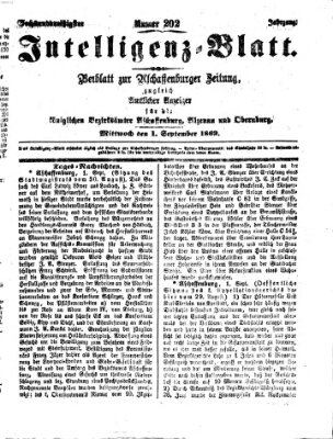 Aschaffenburger Zeitung Mittwoch 1. September 1869