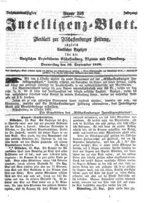 Aschaffenburger Zeitung Donnerstag 30. September 1869
