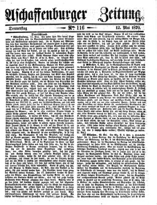 Aschaffenburger Zeitung Donnerstag 12. Mai 1870
