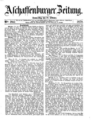 Aschaffenburger Zeitung Donnerstag 27. Oktober 1870