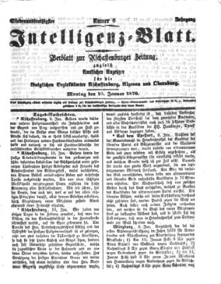 Aschaffenburger Zeitung Montag 10. Januar 1870