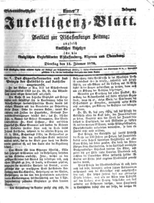 Aschaffenburger Zeitung Dienstag 11. Januar 1870