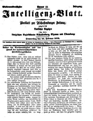 Aschaffenburger Zeitung Donnerstag 24. Februar 1870