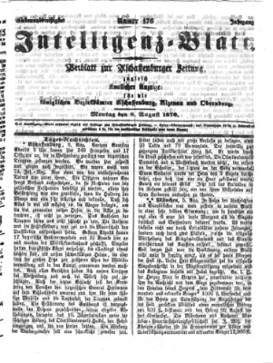 Aschaffenburger Zeitung Montag 8. August 1870