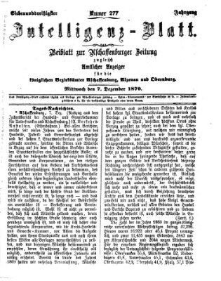 Aschaffenburger Zeitung Mittwoch 7. Dezember 1870