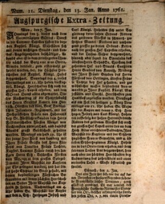 Augspurgische Ordinari-Post-Zeitung (Augsburger Postzeitung) Dienstag 13. Januar 1761