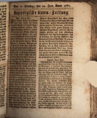 Augspurgische Ordinari-Post-Zeitung (Augsburger Postzeitung) Dienstag 20. Januar 1761