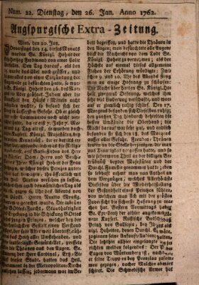 Augspurgische Ordinari-Post-Zeitung (Augsburger Postzeitung) Dienstag 26. Januar 1762