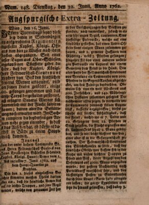 Augspurgische Ordinari-Post-Zeitung (Augsburger Postzeitung) Dienstag 22. Juni 1762
