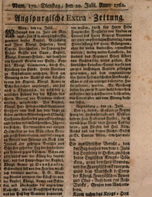 Augspurgische Ordinari-Post-Zeitung (Augsburger Postzeitung) Dienstag 20. Juli 1762