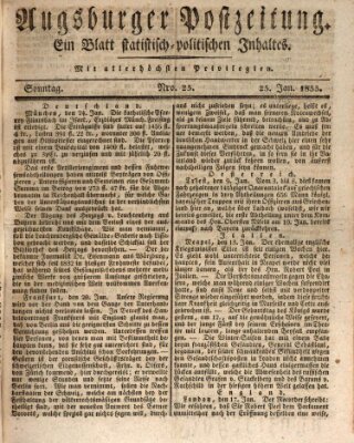 Augsburger Postzeitung Sonntag 25. Januar 1835