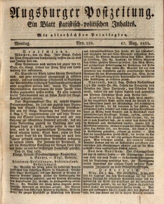 Augsburger Postzeitung Montag 17. August 1835