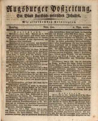 Augsburger Postzeitung Freitag 6. November 1835