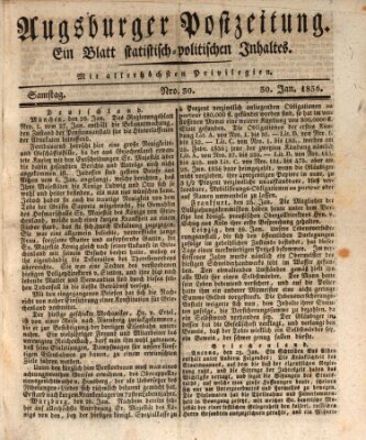 Augsburger Postzeitung Samstag 30. Januar 1836