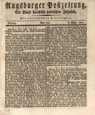 Augsburger Postzeitung Freitag 9. September 1836
