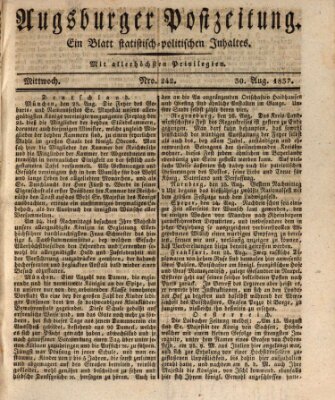 Augsburger Postzeitung Mittwoch 30. August 1837