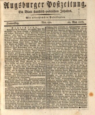 Augsburger Postzeitung Donnerstag 10. Mai 1838