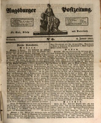Augsburger Postzeitung Mittwoch 6. Januar 1841
