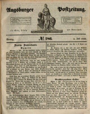 Augsburger Postzeitung Montag 5. Juli 1841