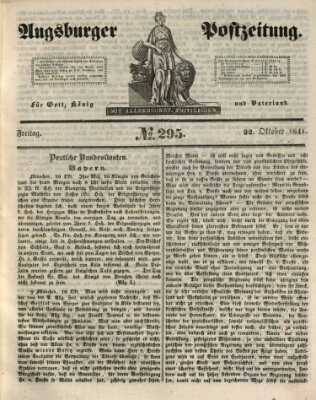 Augsburger Postzeitung Freitag 22. Oktober 1841