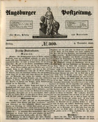 Augsburger Postzeitung Freitag 5. November 1841