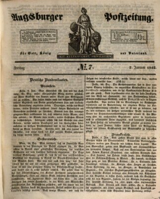 Augsburger Postzeitung Freitag 7. Januar 1842