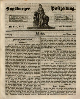 Augsburger Postzeitung Dienstag 29. März 1842