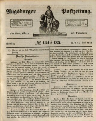 Augsburger Postzeitung Sonntag 15. Mai 1842
