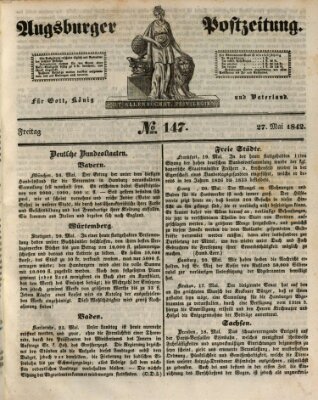 Augsburger Postzeitung Freitag 27. Mai 1842