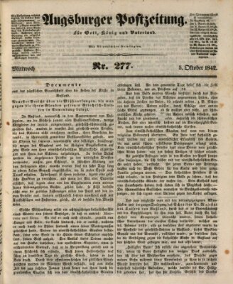 Augsburger Postzeitung Mittwoch 5. Oktober 1842
