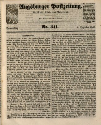 Augsburger Postzeitung Donnerstag 8. Dezember 1842