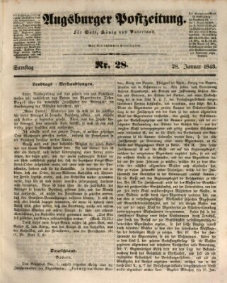 Augsburger Postzeitung Samstag 28. Januar 1843