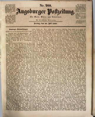Augsburger Postzeitung Freitag 28. Juli 1843