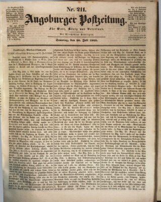 Augsburger Postzeitung Sonntag 30. Juli 1843