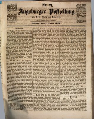 Augsburger Postzeitung Sonntag 21. Januar 1844