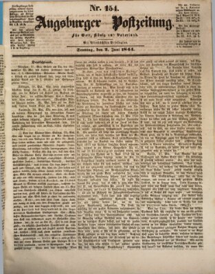 Augsburger Postzeitung Sonntag 2. Juni 1844