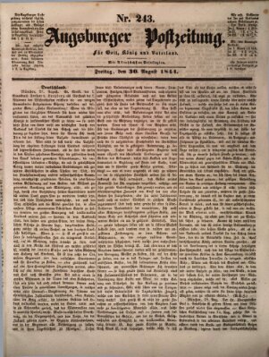 Augsburger Postzeitung Freitag 30. August 1844