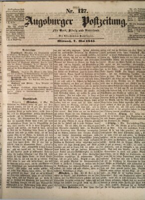 Augsburger Postzeitung Mittwoch 7. Mai 1845
