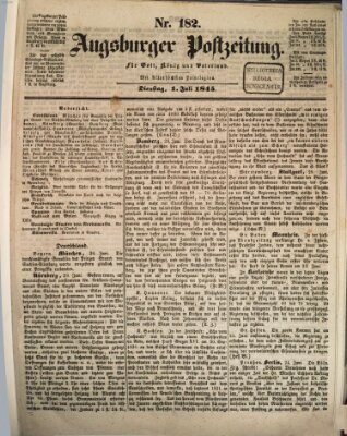 Augsburger Postzeitung Dienstag 1. Juli 1845