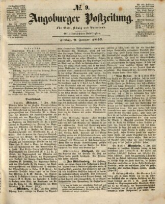 Augsburger Postzeitung Freitag 9. Januar 1846