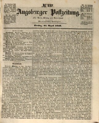 Augsburger Postzeitung Dienstag 25. August 1846