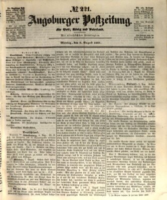Augsburger Postzeitung Montag 9. August 1847
