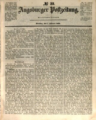Augsburger Postzeitung Dienstag 1. Februar 1848