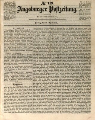 Augsburger Postzeitung Freitag 28. April 1848